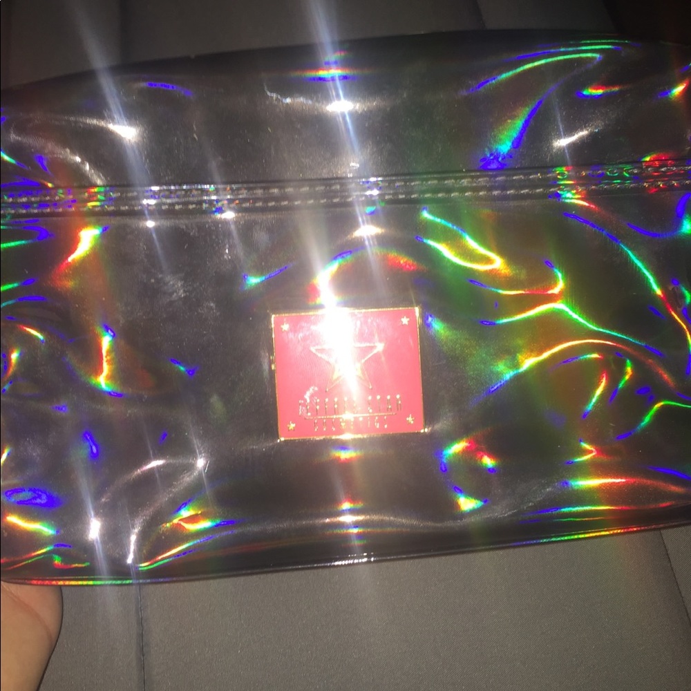 JSC Black Holographic Makeup Bag